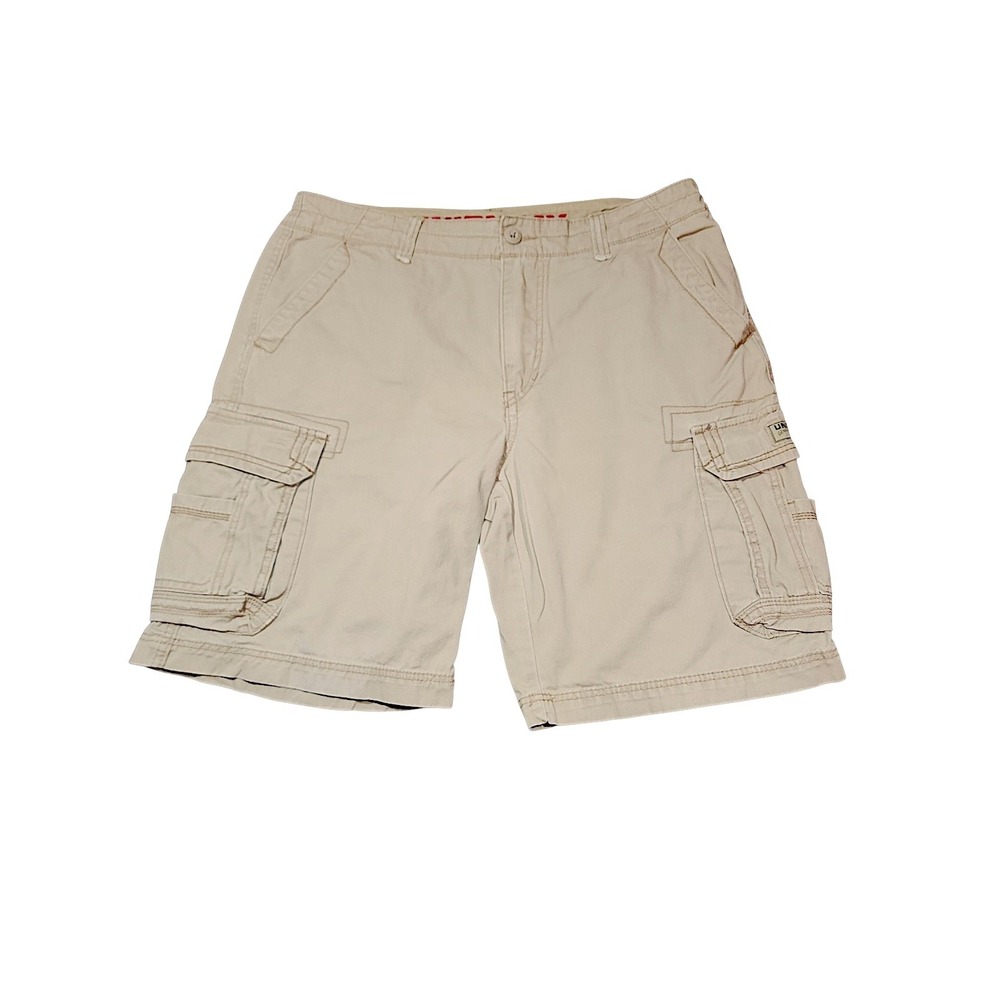 Unionbay Cargo Shorts‎ 36x10 Men Tan Khaki Canvas Hiking Grunge Baggy Skater 21"